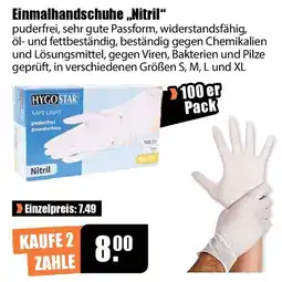 V Baumarkt Einmalhandschuhe „Nitril“ Angebot