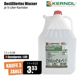 V Baumarkt KERNDL Destilliertes Wasser Angebot
