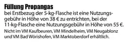 V Baumarkt Propangas Angebot