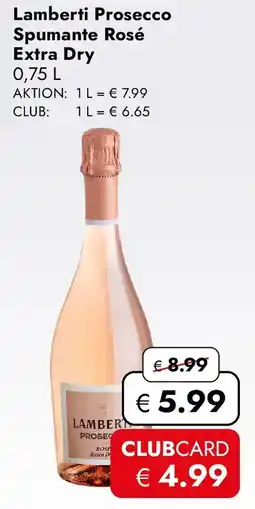 Travel Free Lamberti Prosecco Spumante Rosé Extra Dry Angebot
