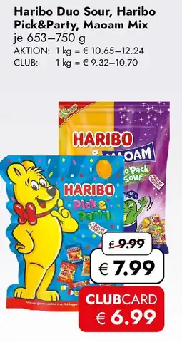 Travel Free Haribo Duo Sour, Haribo Pick&Party, Maoam Mix Angebot