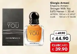 Travel Free Giorgio Armani Emporio Armani Stronger With You EdTS Herren Angebot