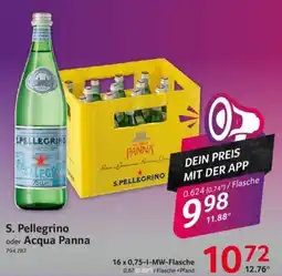 Selgros S. Pellegrino oder Acqua Panna Angebot
