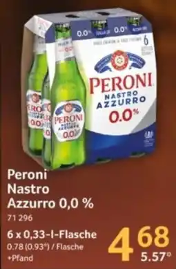 Selgros Peroni Nastro Azzurro 0,0 % Angebot