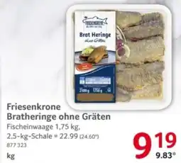 Selgros Friesenkrone Bratheringe ohne Gräten Angebot