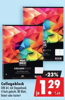Mäc Geiz Collegeblock MAC GEIZ Angebot