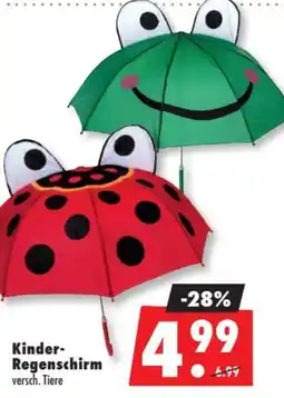 Mäc Geiz Kinder-Regenschirm versch. Tiere Angebot