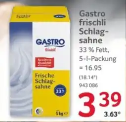 Selgros Gastro frischli Schlagsahne Angebot