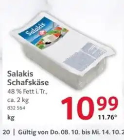Selgros Salakis Schafskäse Angebot