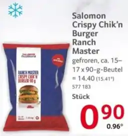 Selgros Salomon Crispy Chik'n Burger Ranch Master Angebot