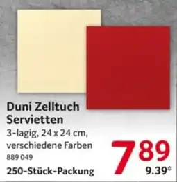 Selgros Duni Zelltuch Servietten Angebot