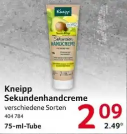 Selgros Kneipp Sekundenhandcreme Angebot
