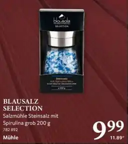 Selgros BLAUSALZ SELECTION Salzmühle Steinsalz mit Spirulina grob Angebot