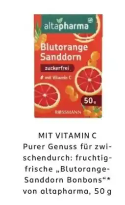 Rossmann Blutorange Sanddorn Bonbons von altapharma Angebot