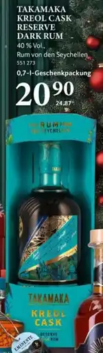 Selgros Takamaka kreol cask reserve dark rum Angebot