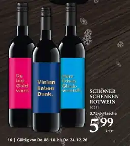 Selgros SCHÖNER SCHENKEN ROTWEIN Angebot