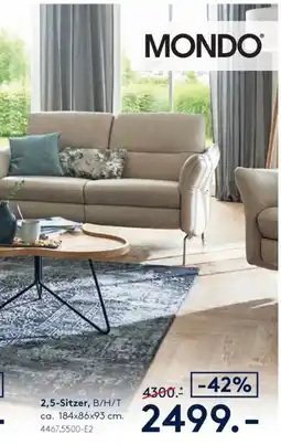 Möbel Rieger MONDO 2,5-Sitzer Angebot