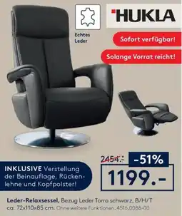Möbel Rieger HUKLA Leder-Relaxsessel Angebot