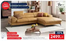 Möbel Rieger W.SCHILLIG Leder-Eckkombination Angebot
