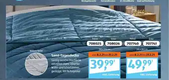 Aldi Süd Samt-Tagesdecke Angebot
