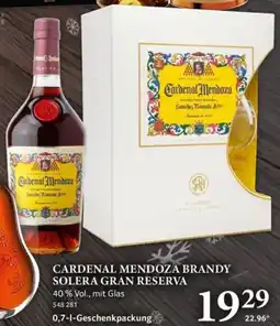 Selgros Cardenal Mendoza Brandy Solera Gran Reserva Angebot