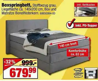 SB Lagerkauf Boxspringbett Angebot