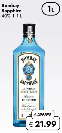 Travel Free Bombay Sapphire London Dry Gin Angebot