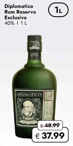 Travel Free Diplomatico Rum Reserva Exclusiva Angebot