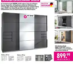 Möbel Boss Schwebetürenschrank SAIGON Angebot