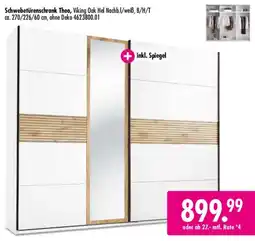 Möbel Boss Schwebetürenschrank Theo, Viking Oak Hel Nachb.l/weiß Angebot
