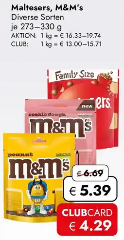 Travel Free Maltesers, M&M's Angebot