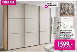 Möbel Boss Schwebetürenschrank Phoenix, Bianco Eiche Angebot