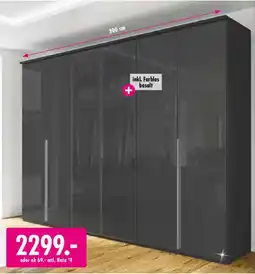 Möbel Boss Schrank mit Glasfronten Farblas basalt Angebot