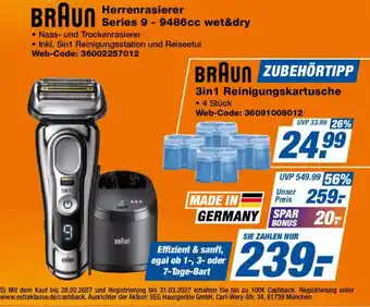 BRAUN Herrenrasierer Series 9 - 9486cc wet&dry