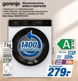 Expert gorenje Waschmaschine WNHA74SAPS/DE Angebot