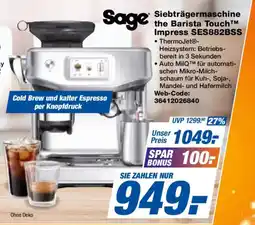 Expert Sage Siebträgermaschine the Barista Touch™ Impress SES882BSS Angebot