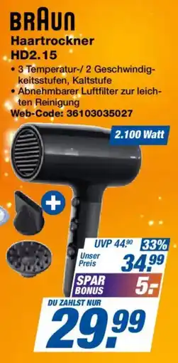 Expert BRAUN Haartrockner HD2.15 Angebot