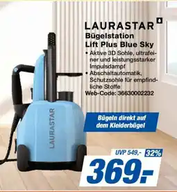Expert LAURASTAR Bügelstation Lift Plus Blue Sky Angebot