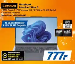 Expert Lenovo Notebook IdeaPad Slim 3 Angebot
