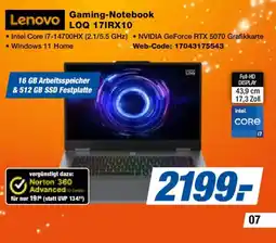Expert Lenovo Gaming-Notebook LOQ 17IRX10 Angebot