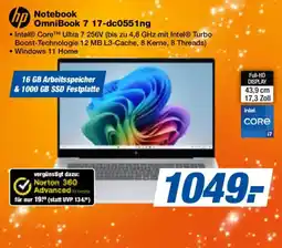 Expert hp Notebook OmniBook 7 17-dc0551ng Angebot