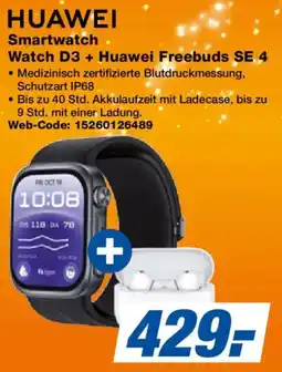 Expert HUAWEI Smartwatch Watch D3 + Huawei Freebuds SE 4 Angebot