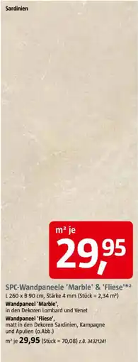 Bauhaus SPC-Wandpaneele 'Marble' & 'Fliese' Angebot