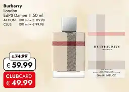 Travel Free Burberry London EdPS Damen Angebot