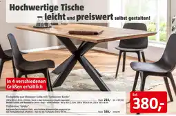Bauhaus Tischplatte aus massiver Eiche mit 'Schweizer Kante' Angebot