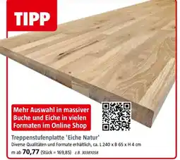 Bauhaus Treppenstufenplatte 'Eiche Natur' Angebot