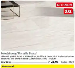 Bauhaus Feinsteinzeug 'Marbella Bianco' Angebot