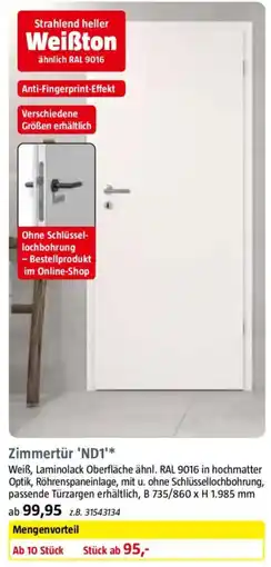 Bauhaus Zimmertür 'ND1' Angebot