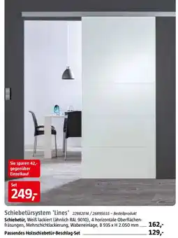 Bauhaus Schiebetürsystem 'Lines' Angebot