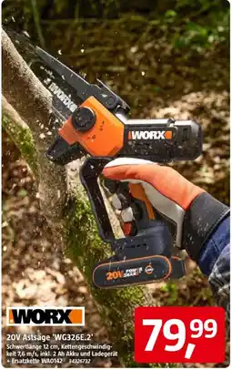 Bauhaus WORX 20V Astsäge 'WG326E.2' Angebot